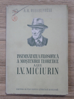 A. A. Rubasevschi - Insemnatatea filosofica a mostenirii teoretice a lui I. V. Miciurin