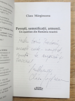 Clara Margineanu - Povesti, semnificatii, armonii. Un esantion din Romania noastra (cu autograful autoarei)