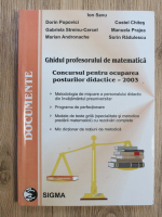 Ion Savu - Ghidul profesorului de matematica. Concursul pentru ocuparea posturilor didactice