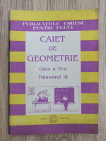 Maria Zaharia - Caiet de geometrie, clasa a VI-a, trimestrul III