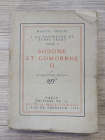 Marcel Proust - Sodome et Gomorrhe (volumul 2, 1922)