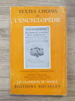 Textes choisis de l'encyclopedie