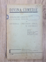 N. Costinescu - Divina comedie. Versificare creiata cu ochiul mintii de batranul carturar, orbul N. Costinescu (1930)
