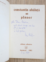 Anticariat: Constantin Abaluta - Planor (cu autograful autorului)