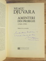 Neagu Djuvara - Amintiri din pribegie (cu autograful autorului)