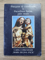 Anticariat: Program de consfintire la Preasfanta Treime prin Maria. Carta comunitatii Maria Regina Pacii