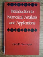 Donald Greenspan - Introduction to numerical analysis and applications