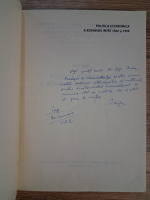 Anticariat: Ioan Saizu - Politica economica a Romaniei intre 1922 si 1928 (cu autograful autorului pentru Zigu Ornea)