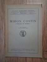 Anticariat: Ion Nistor - Miron Costin. Vieata si opera (1942)
