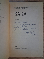 Anticariat: Stefan Agopian - Sara (cu autograful autorului pentru Zigu Ornea)