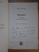 Anticariat: Mircea Flonta - Apropieri. Convorbiri cu Romulus Brancoveanu (cu autograful autorului pentru Zigu Ornea)