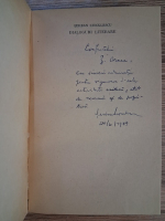 Anticariat: Serban Cioculescu - Dialoguri literare (cu autograful autorului pentru Zigu Ornea)
