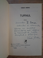 Anticariat: Vasile Andru - Turnul (cu autograful autorului pentru Zigu Ornea)