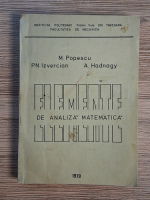 Anticariat: M. Popescu - Elemente de analiza matematica