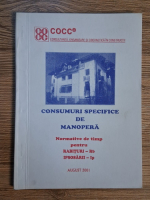 Anticariat: Consumuri specifice de manopera. Normative de timp pentru rabituri-Rb, Ipsosarii-Ip