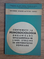 Anticariat: Gheorghe Neacsu - Contributii la psihosociologia organizarii invatamintului de limbi straine in universitatile populare
