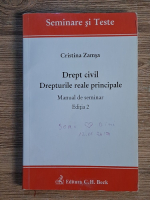 Cristina Elisabeta Zamsa - Drept civil. Drepturile reale principale. Manual de seminar (editia a 2-a) Anticariat: Cristina Elisabeta Zamsa - Drept civil. Drepturile reale principale. Manual de seminar (editia a 2-a)