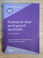 Maria Georgiana Teodorescu - Institutii de drept penal general aprofundat. Curs de master