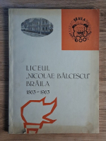 Vasile Cocos - Liceul Nicolae Balcescu, Braila 1863-1963