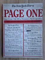 Herbert J. Cohen - The New York Times. Page one. Major events 1920-1978 as presented in The New York Times