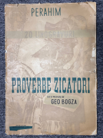 Jules Perahim - Proverbe zicatori, cu o prefata de Geo Bogza (contine toate cele 20 planse)