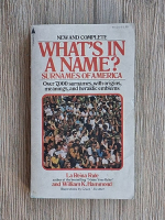 William K. Hammond - What's in a name? Surnames of America