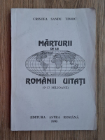 Anticariat: Cristea Sandu Timoc - Marturii de la romanii uitati