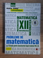 Lucian Dragomir, Adriana Dragomir, Ovidiu Badescu - Matematica clasa a XII-a. Probleme de matematica cu 10 teste pentru bacalaureat dupa modelul MEN
