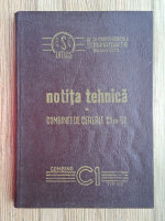 Notita tehnica a combinei de cereale C1 tip 62