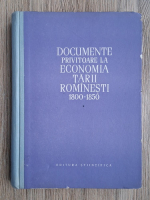 Documente privitoare la economia Tarii Rominesti 1800-1850 (volumul 1)