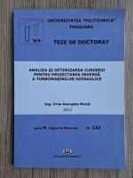 Irina Georgeta Moisa - Analiza si optimizarea curgerii pentru proiectarea inversa a turbomasinilor hidraulice
