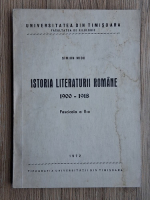 Simion Mioc - Istoria literaturii romane, 1900-1918 (fascicola a II-a)