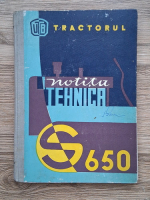 Notita tehnica a tractorului S-650, UTB
