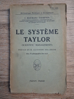 C. Bertrand Thompson - Le systeme Taylor. Scientific management (1920)
