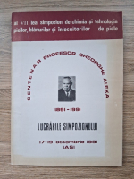 Centenar profesor Gheorghe Alexa. Lucrarile simpozionului (17-19 octombrie 1991)