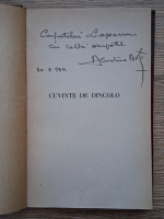 Demostene Botez - Cuvinte de dincolo (cu autograful autorului, 1934)