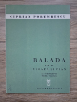 Ciprian Porumbescu - Balada pentru vioara si pian cu o transcriptie pentru violoncel