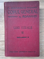 Constantin Hamangiu - Codul general al Romaniei. Legi uzuale (volumul 6, suplimentul III, 1910)