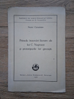 Nestor Camariano - Primele incercari literare ale lui C. Negruzzi si prototipurile lor grecesti (1935)