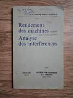 A. M. Vanden Abeele - Rendement des machines conduites par un meme operateur. Analyse des interferences