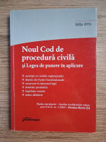 Noul Cod de procedura civila si Legea de punere in aplicare (editia a 5-a, 2016)
