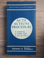 Anticariat: Acte, actiuni, proceduri. Supliment la Revista Economica (1986)
