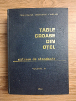 Table groase din otel. Extrase de standarde, volumul 3. Conditii tehnice