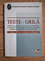 Teste-grila pentru examenul de licenta la „Cunostinte fundamentale si de specialitate in economia comertului, turismului si serviciilor”