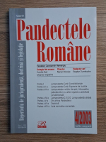 Revista Pandectele Romane, nr. 4, anul XXX, iulie-august 2003