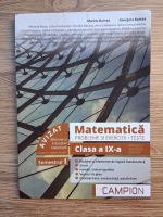 Marius Burtea - Matematica, clasa a IX-a, semestrul I. Probleme si exercitii, teste