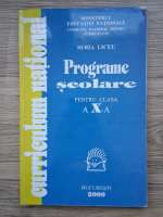 Anticariat: Programe scolare pentru clasa a X-a. Curriculum national