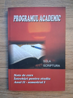 Flavius Tudor - Programul academic. Note de curs. Intrebari pentru studiu, anul II, semestrul I