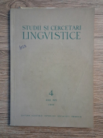 Studii si cercetari lingvistice, nr. 4, anul XVII, 1966