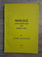 Analele Universitatii din Timisoara, seria stiinte filologice, anul XXXIII, 1995